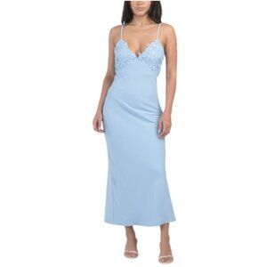 WHITE CLOSET Sleeveless Lace Top Gown